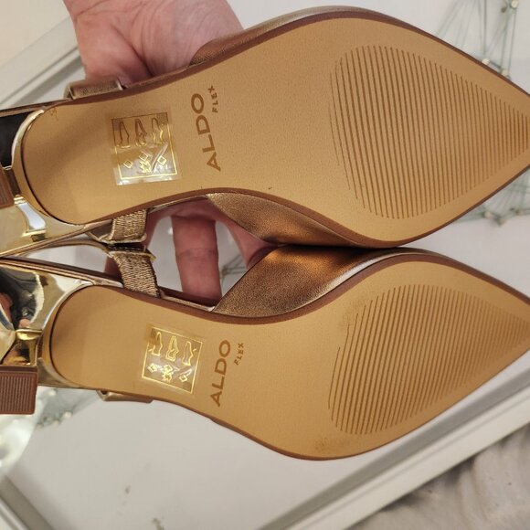 ALDO "Basanti" Leather Slingback heels. NIB. Size 6 - Picture 7 of 10